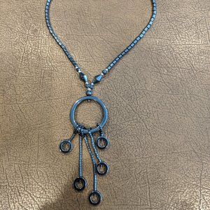Graphite color pendant Necklace